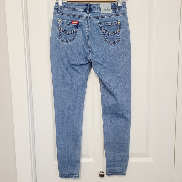 Light Blue High Rise Skinny Jeans - Picture 3 of 5